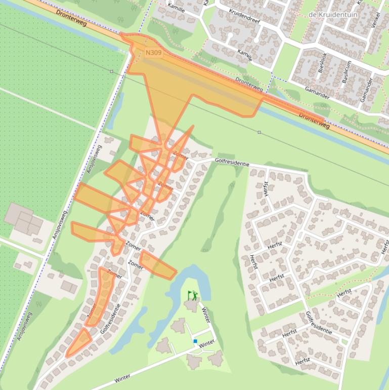 Kaart van postcodegebied 8251NN.
