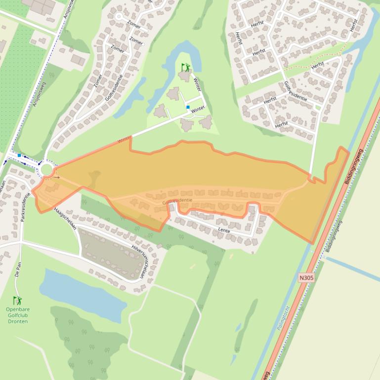 Kaart van postcodegebied 8251NS.