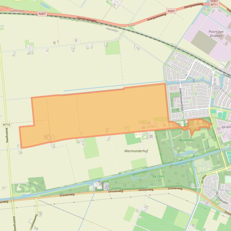 Kaart van postcodegebied 8251PB.