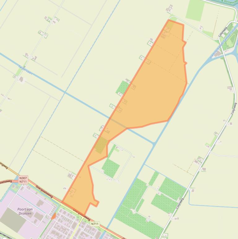 Kaart van postcodegebied 8251PE.