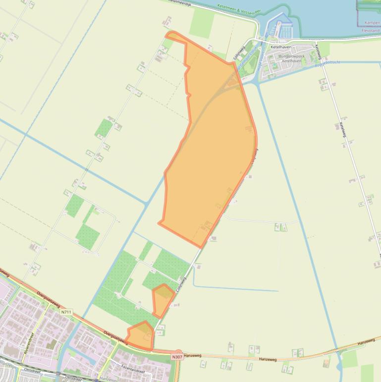 Kaart van postcodegebied 8251PK.