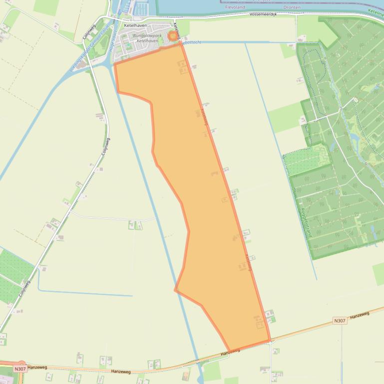 Kaart van postcodegebied 8251PR.