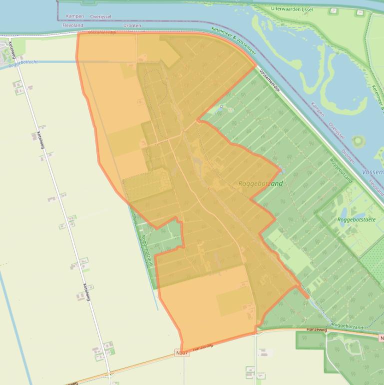 Kaart van postcodegebied 8251PS.