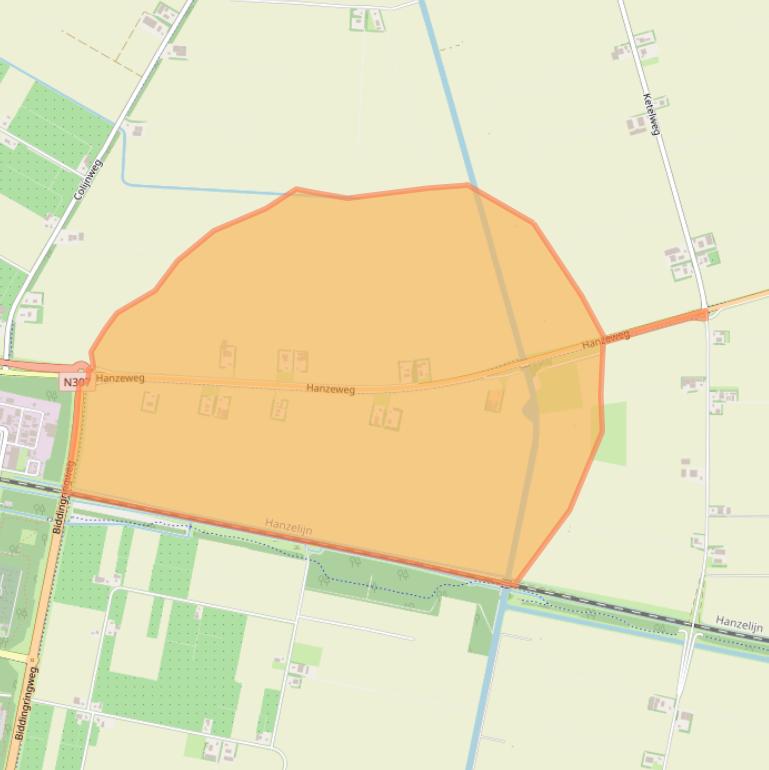 Kaart van postcodegebied 8251PT.