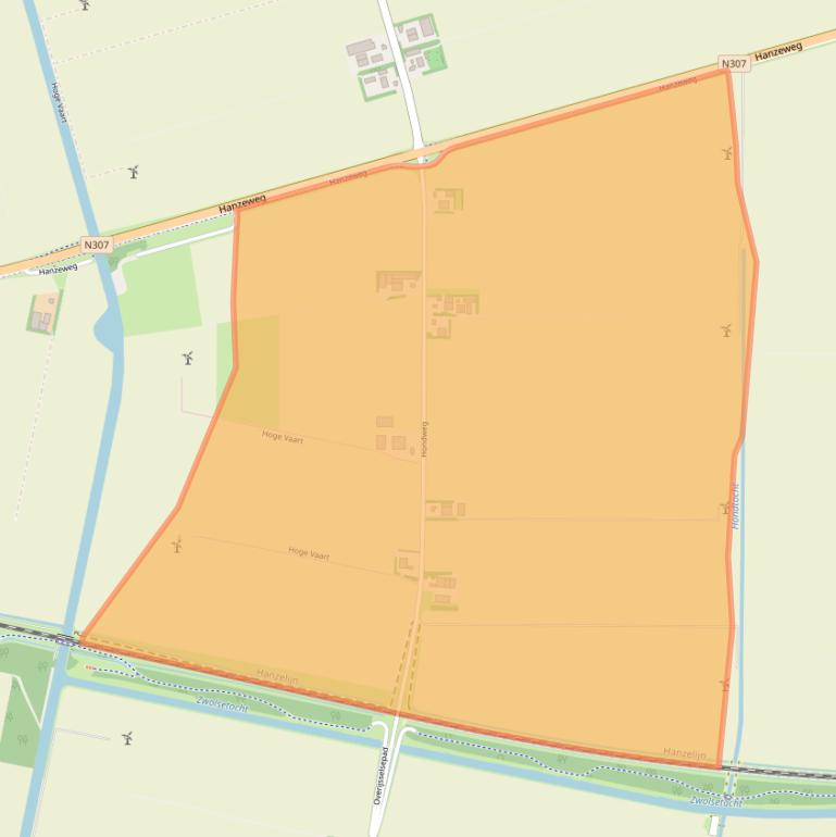 Kaart van postcodegebied 8251RA.