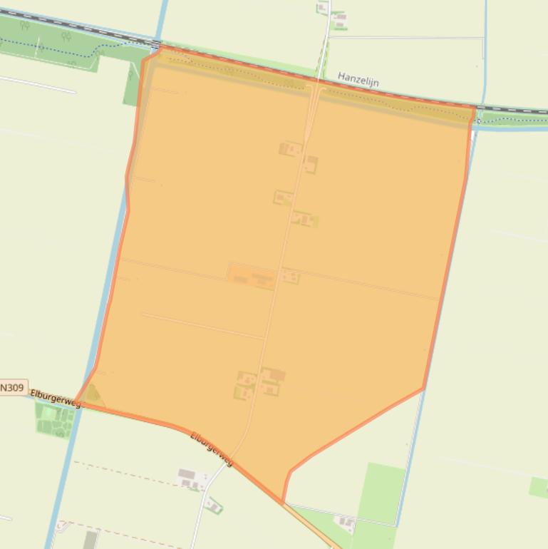 Kaart van postcodegebied 8251RB.