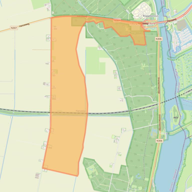 Kaart van postcodegebied 8251RC.