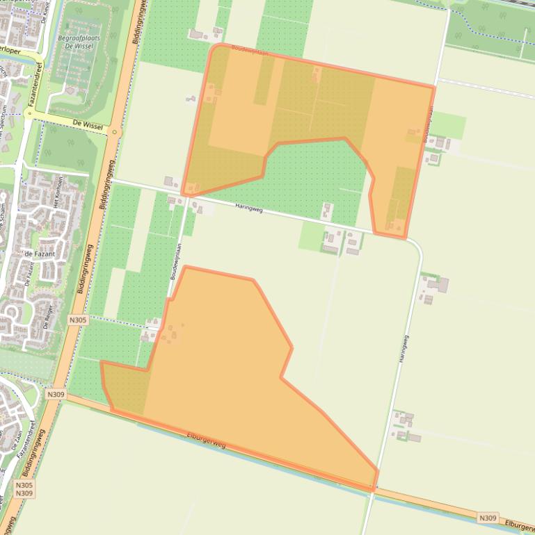 Kaart van postcodegebied 8251RS.