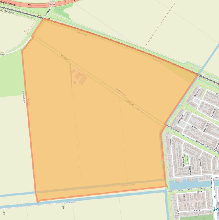 Kaart van postcodegebied 8251SP.