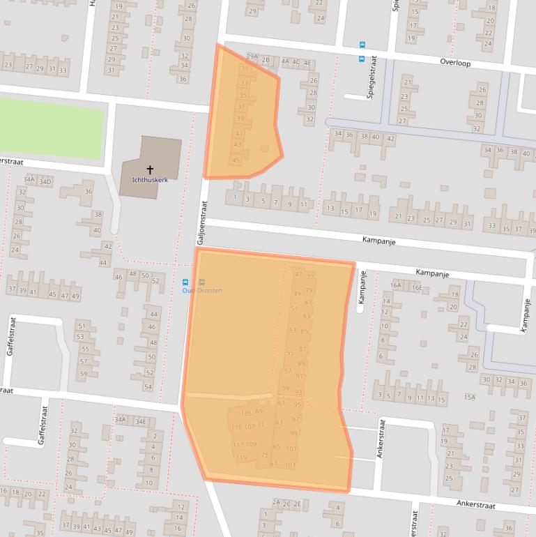 Kaart van postcodegebied 8251XW.