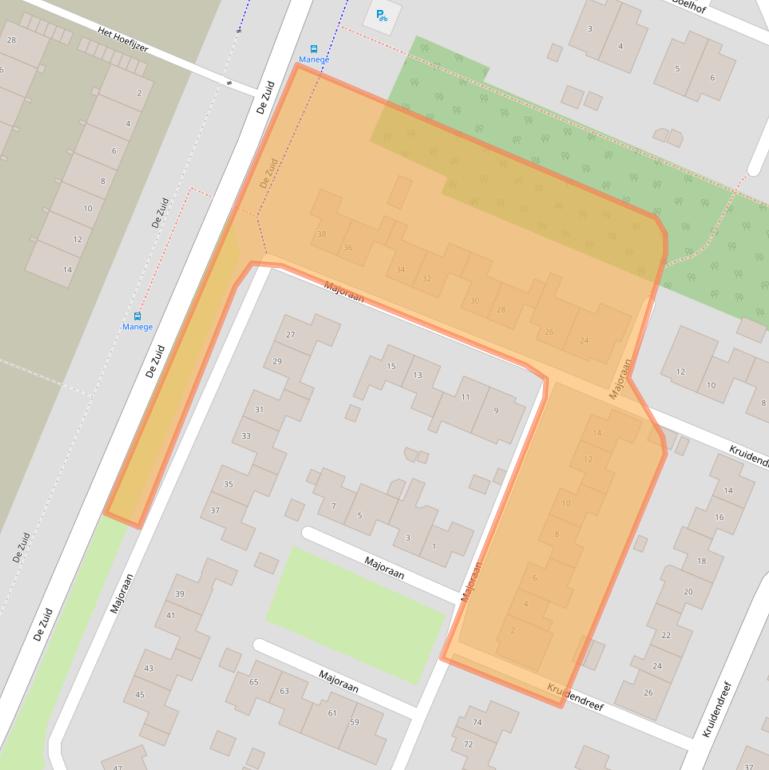 Kaart van postcodegebied 8252BA.