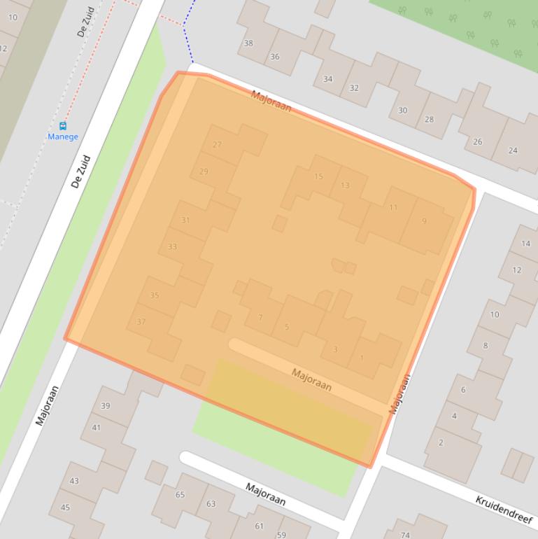 Kaart van postcodegebied 8252BC.