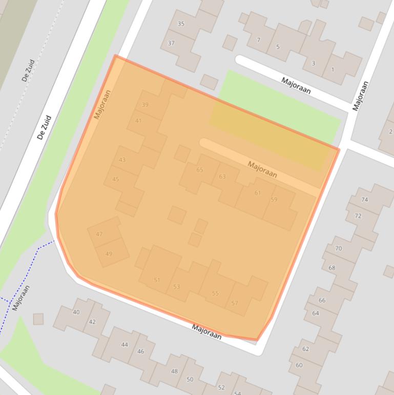 Kaart van postcodegebied 8252BD.