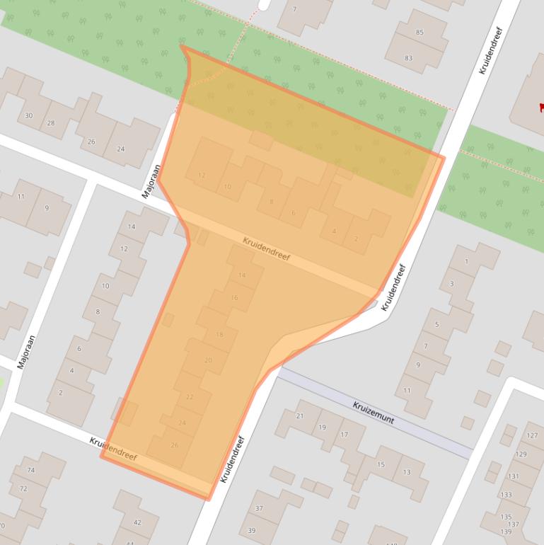 Kaart van postcodegebied 8252BG.