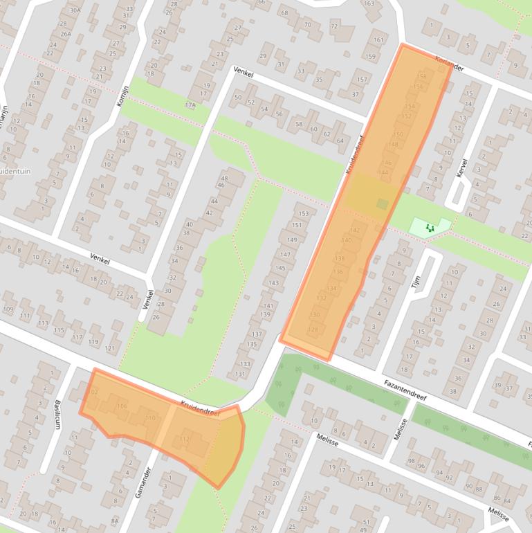 Kaart van postcodegebied 8252BJ.