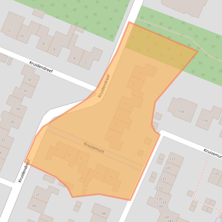 Kaart van postcodegebied 8252BK.