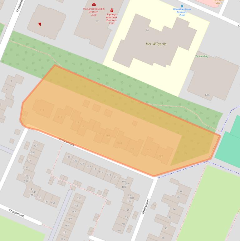 Kaart van postcodegebied 8252BP.