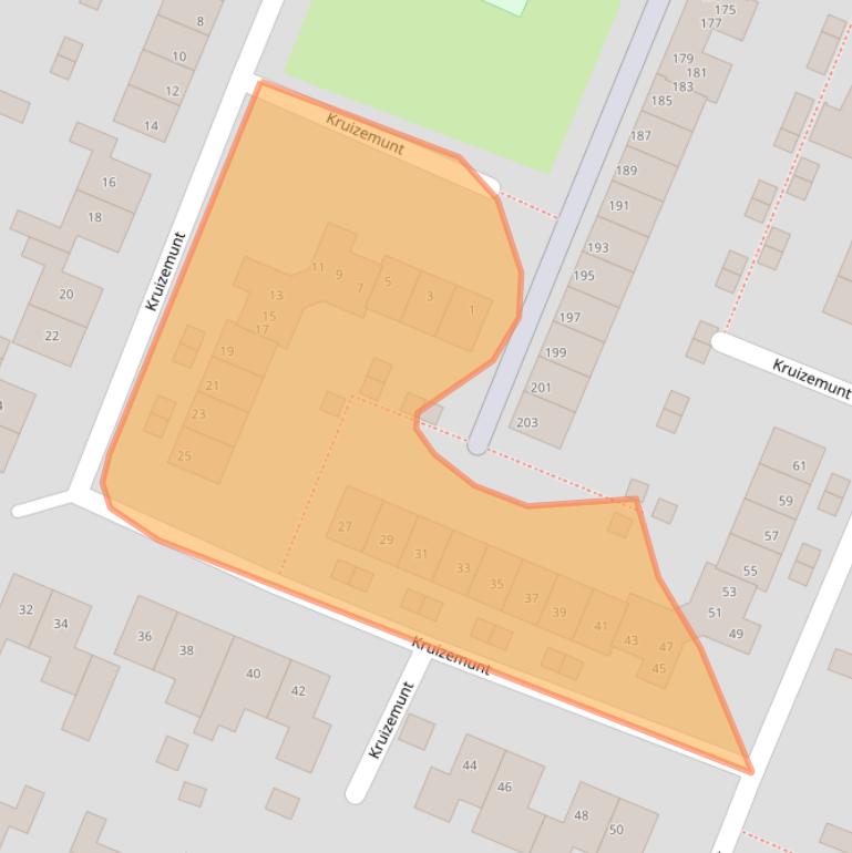 Kaart van postcodegebied 8252BS.