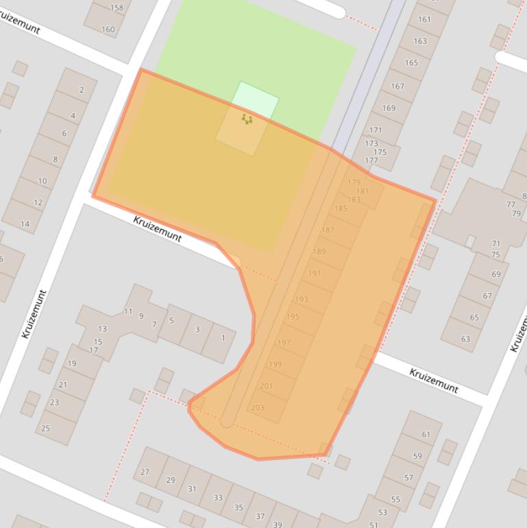 Kaart van postcodegebied 8252BX.