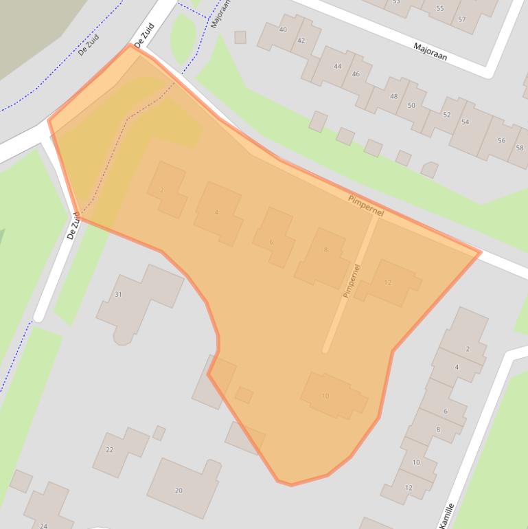 Kaart van postcodegebied 8252CC.