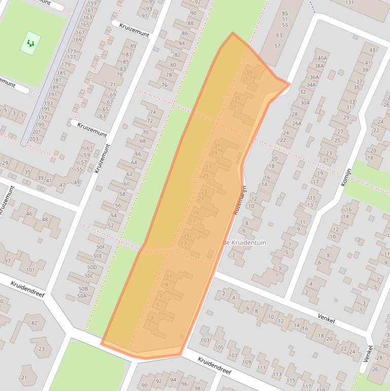 Kaart van postcodegebied 8252CM.