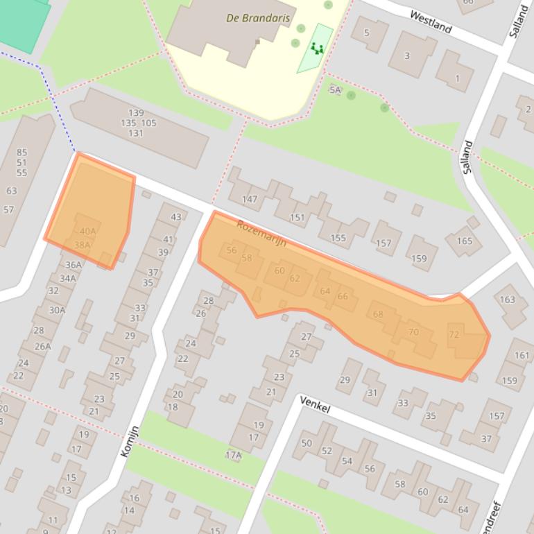 Kaart van postcodegebied 8252CN.