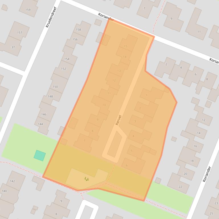 Kaart van postcodegebied 8252CR.