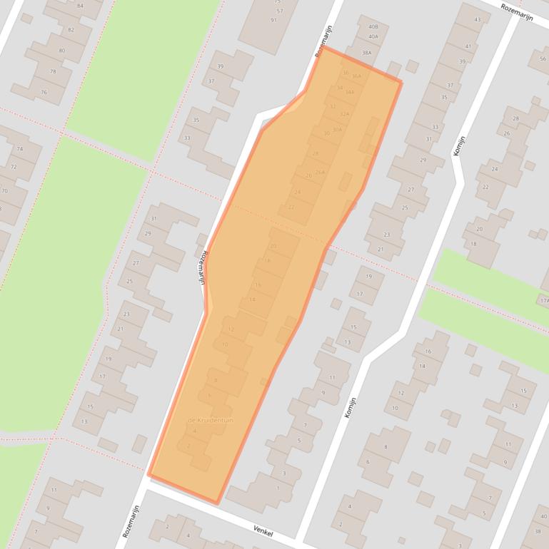 Kaart van postcodegebied 8252CS.
