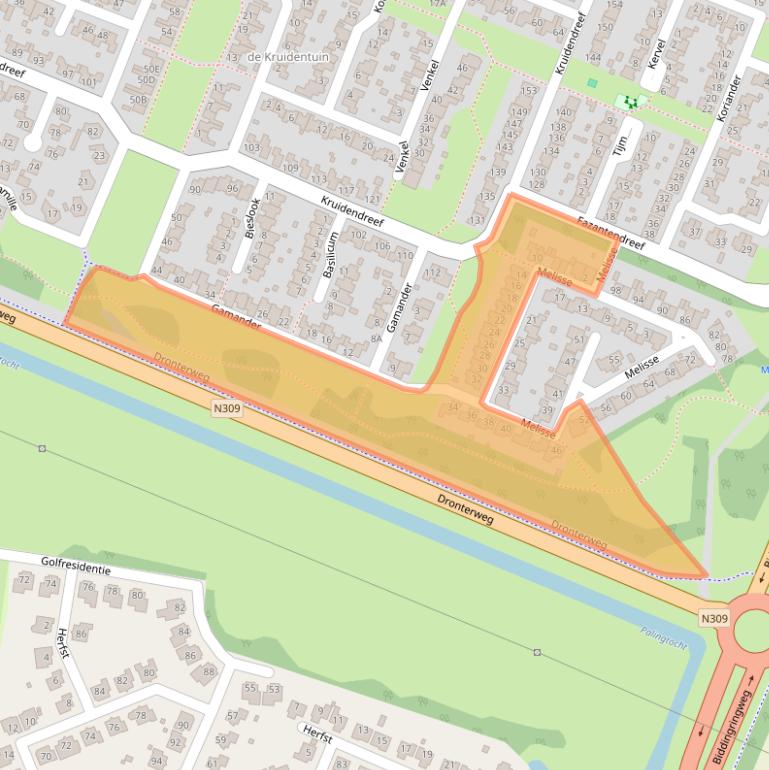 Kaart van postcodegebied 8252DH.