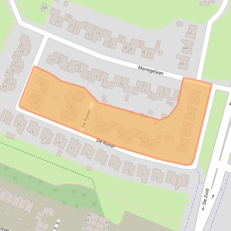 Kaart van postcodegebied 8252EA.