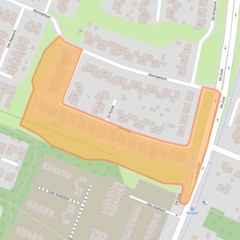 Kaart van postcodegebied 8252EB.
