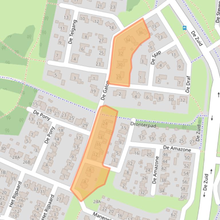 Kaart van postcodegebied 8252EM.