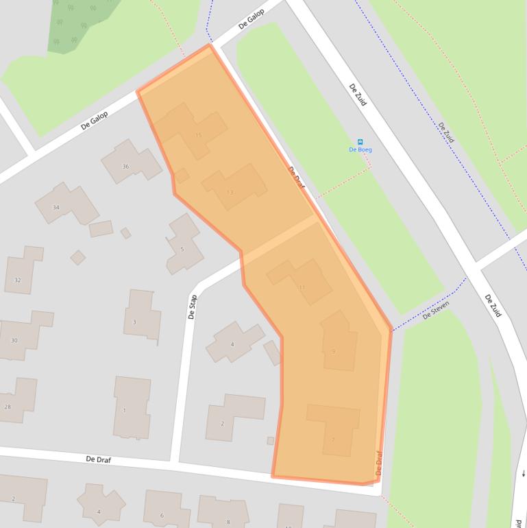 Kaart van postcodegebied 8252EX.