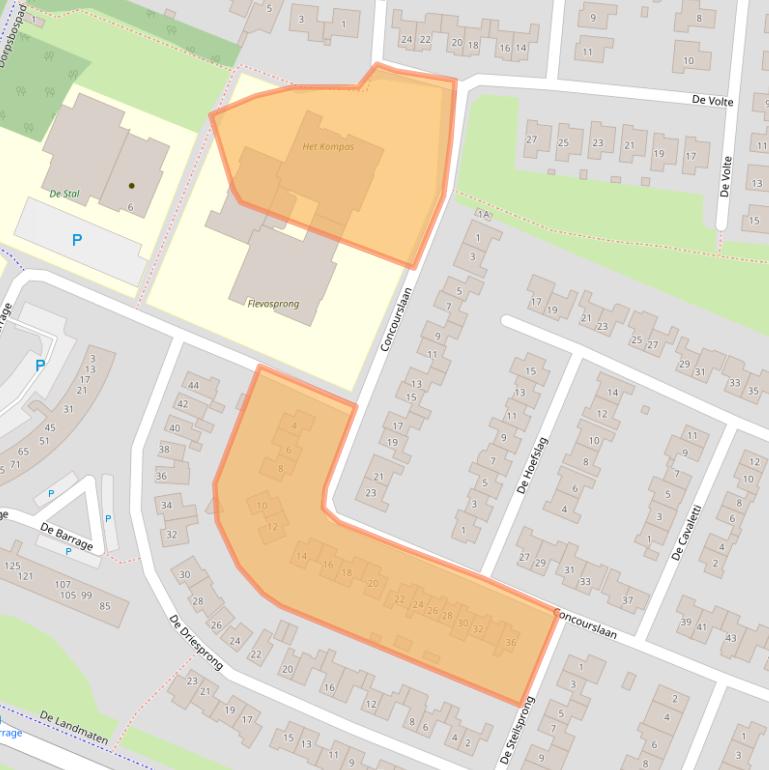 Kaart van postcodegebied 8252GJ.