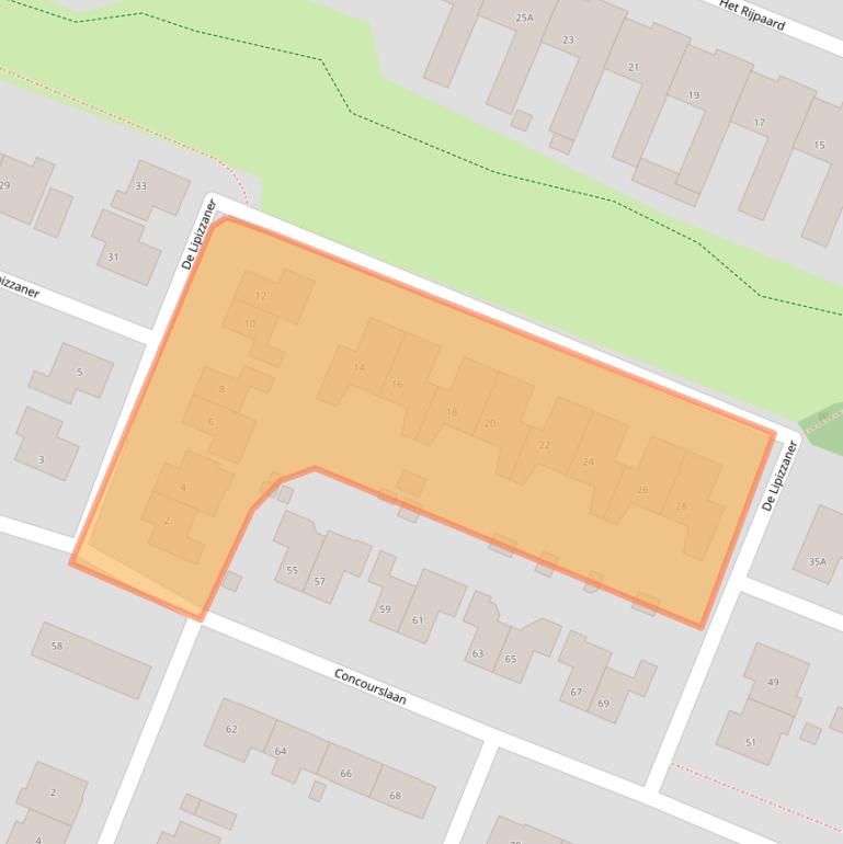 Kaart van postcodegebied 8252GL.