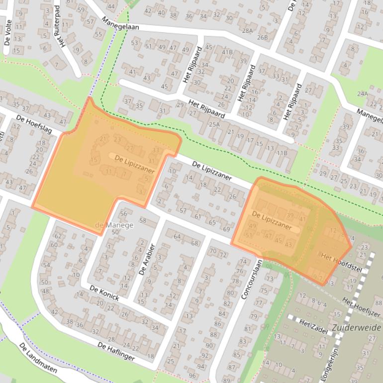 Kaart van postcodegebied 8252GS.
