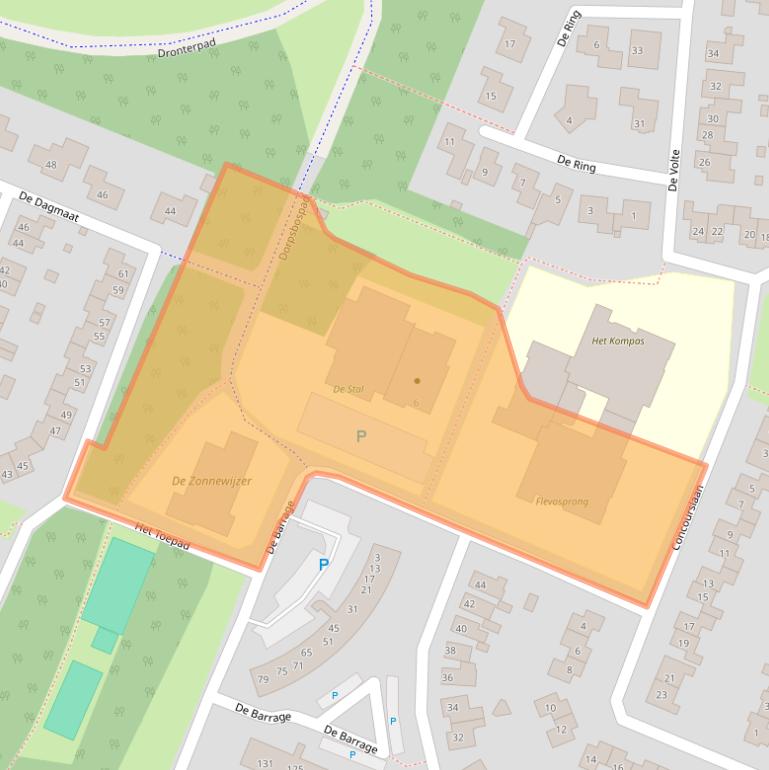 Kaart van postcodegebied 8252GW.