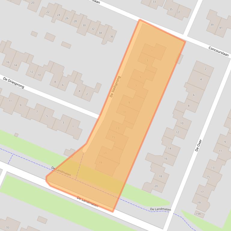 Kaart van postcodegebied 8252HB.