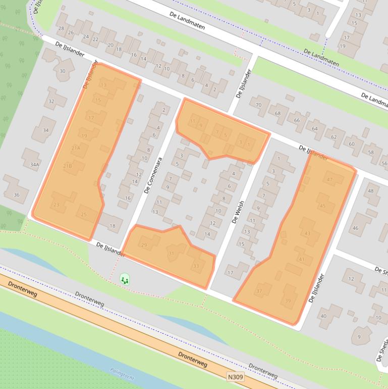 Kaart van postcodegebied 8252HG.