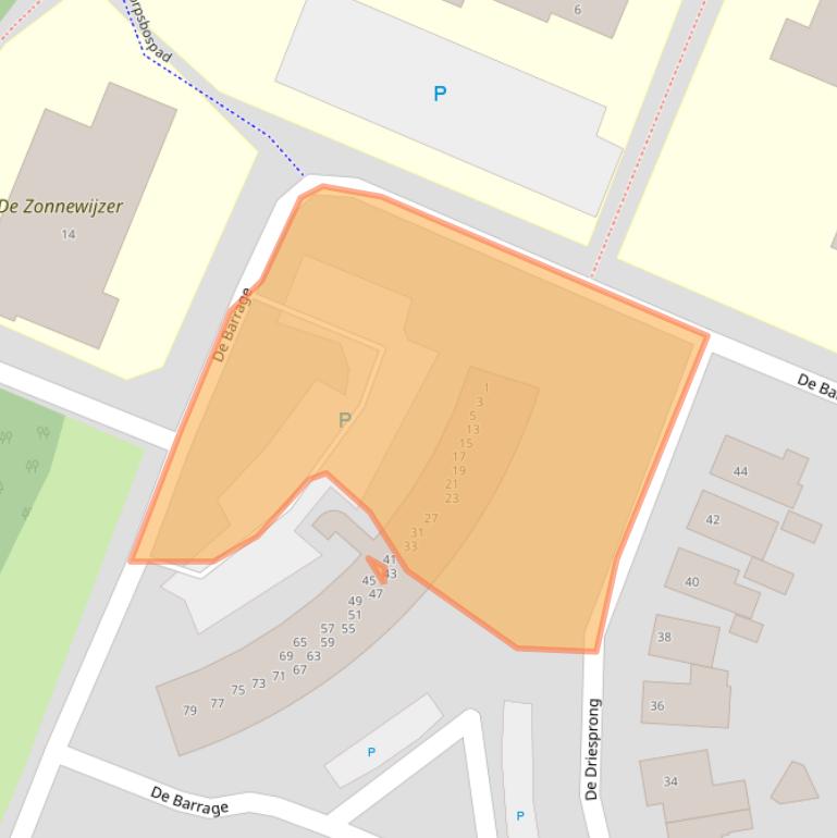 Kaart van postcodegebied 8252HN.