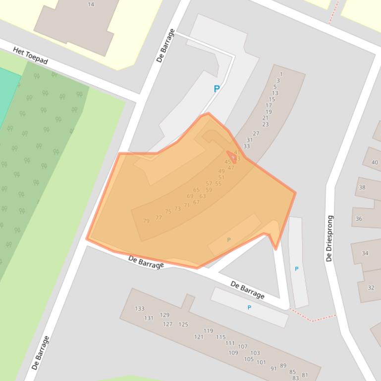 Kaart van postcodegebied 8252HP.