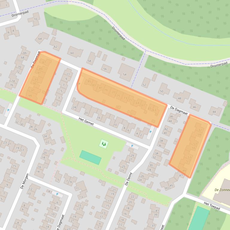 Kaart van postcodegebied 8252JB.