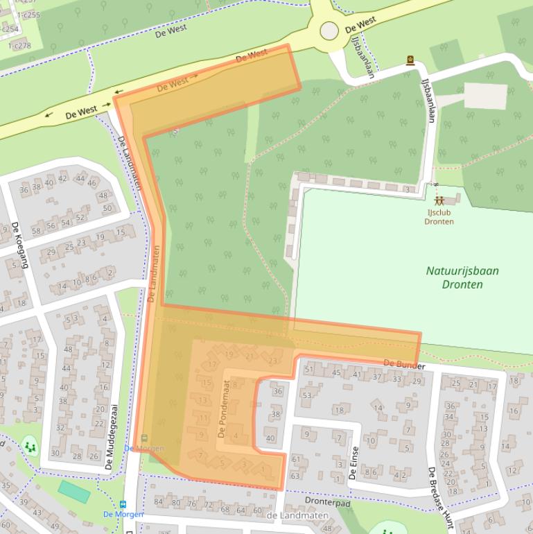 Kaart van postcodegebied 8252JD.