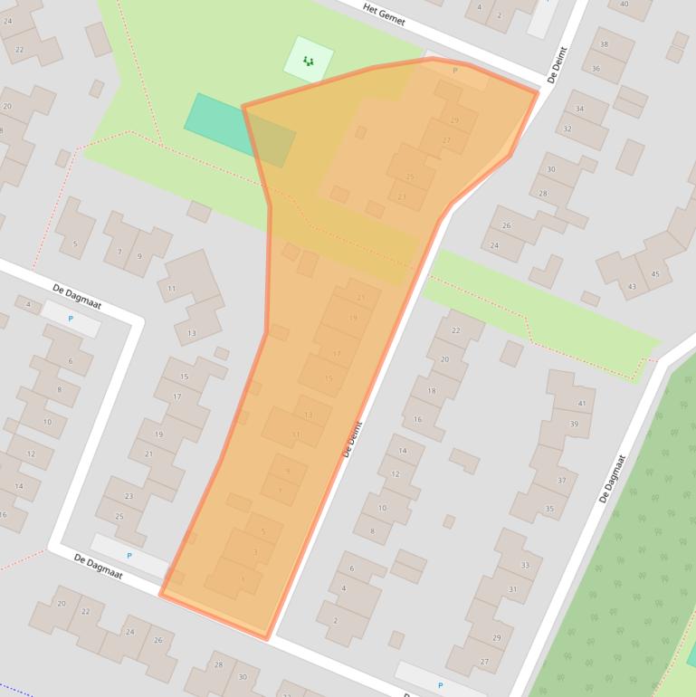 Kaart van postcodegebied 8252JG.