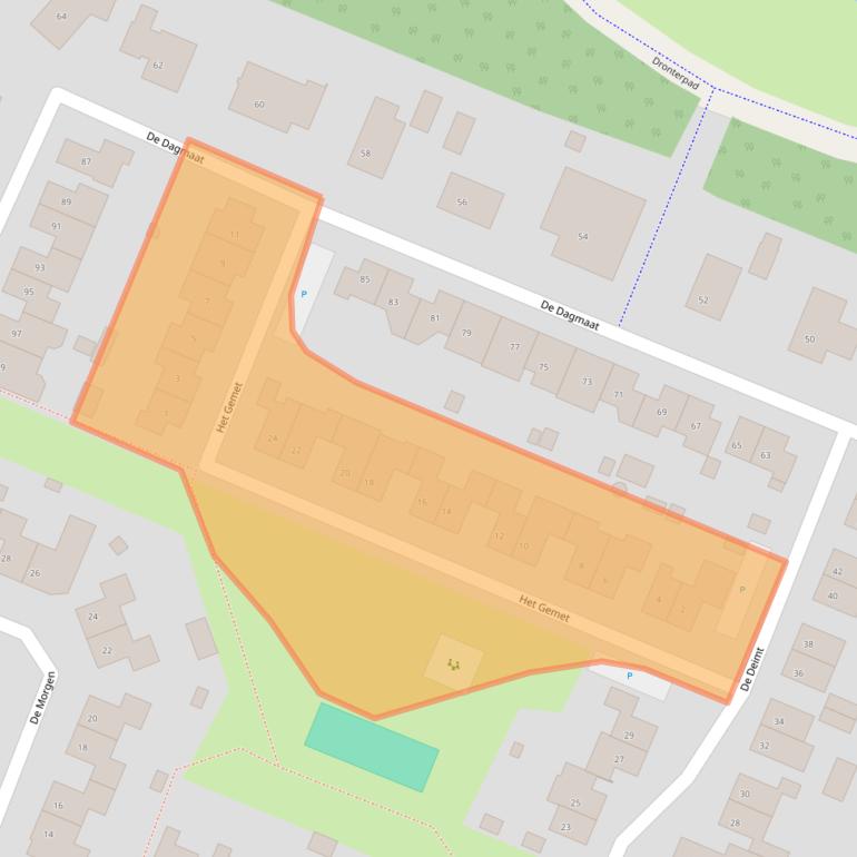 Kaart van postcodegebied 8252JH.