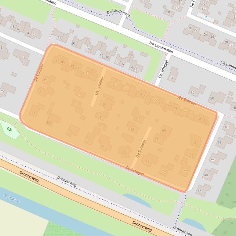 Kaart van postcodegebied 8252JN.