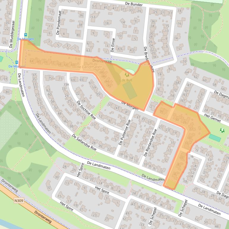 Kaart van postcodegebied 8252JP.