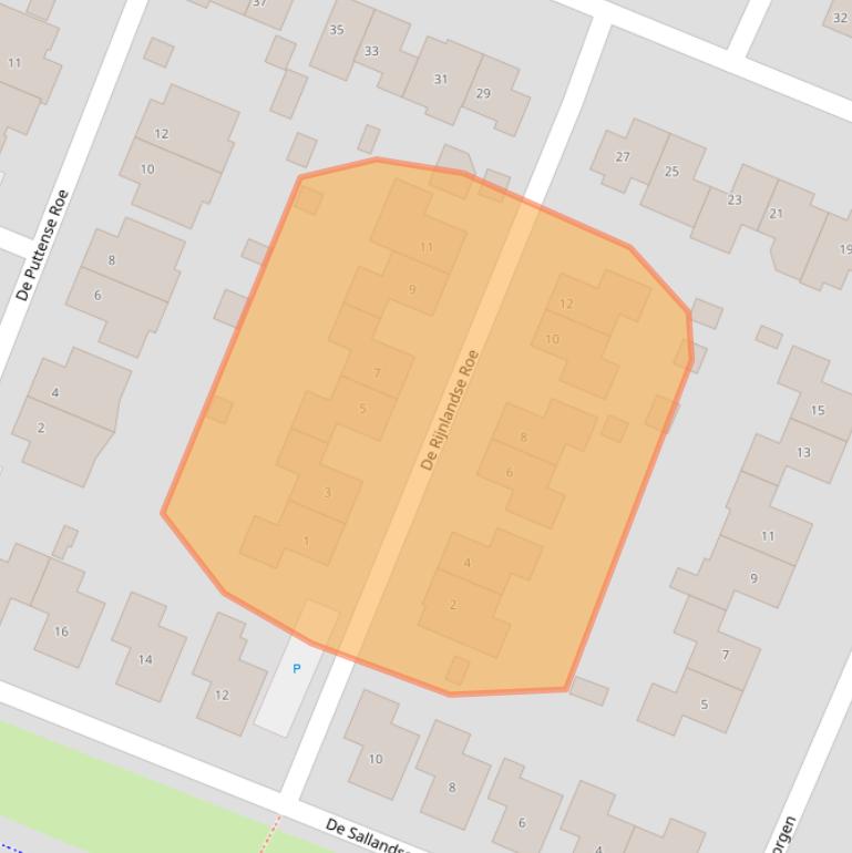 Kaart van postcodegebied 8252JS.