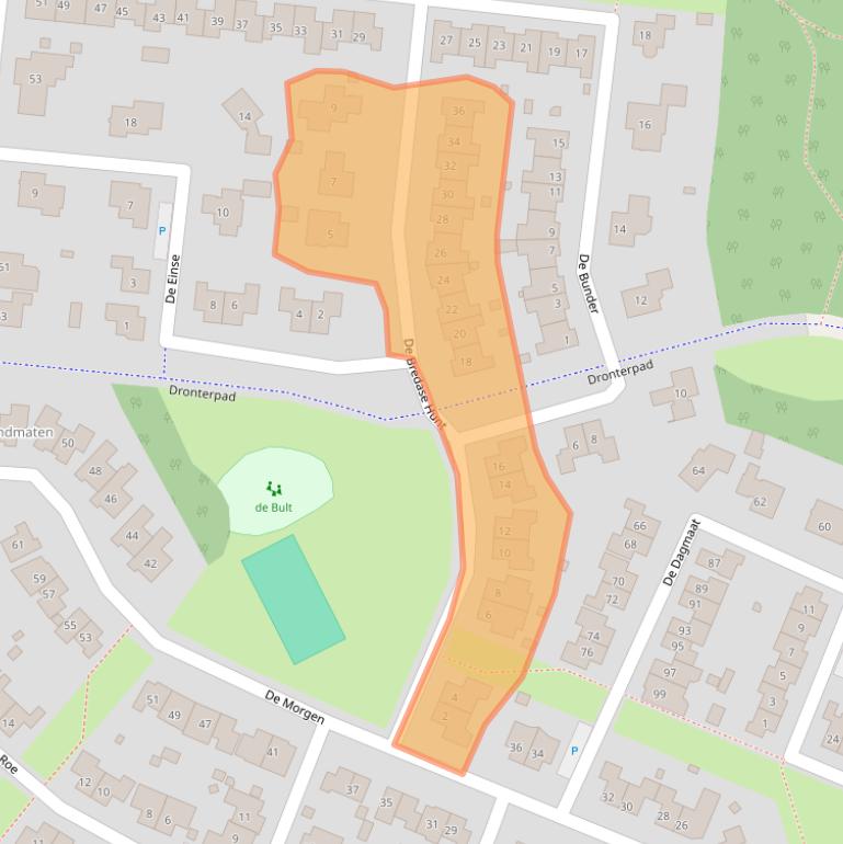 Kaart van postcodegebied 8252JX.