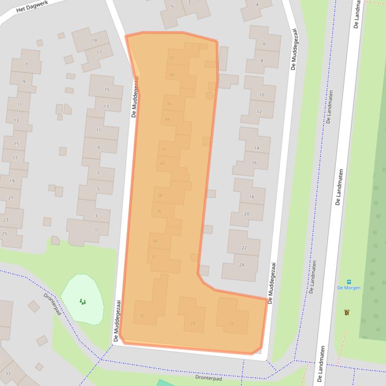 Kaart van postcodegebied 8252KB.